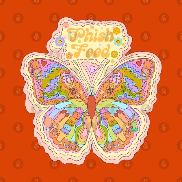 Phish Food - Phish 70s Butterfly by Deardarling