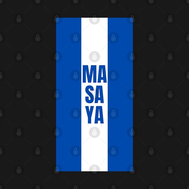 Masaya City in Nicaraguan Flag Colors Vertical by aybe7elf