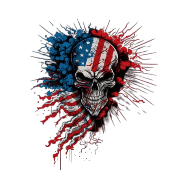 4th of July Skull by ScaryKittyClothing