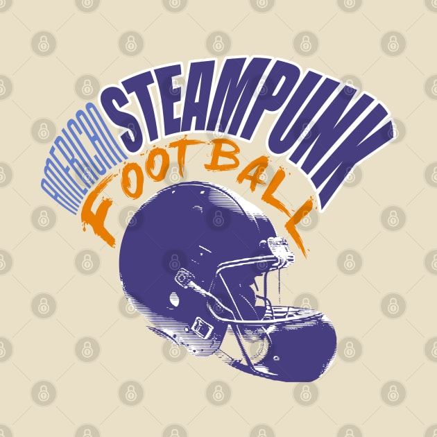 american football steampunk style helmet graphic design ironpalette by ironpalette