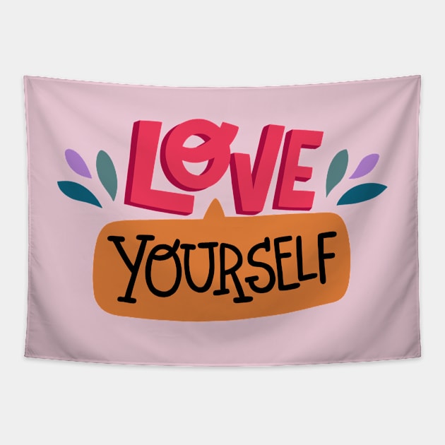 Love Yourself Tapestry by Bizzie Creations