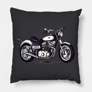 Classic motorcyle T-shirt Pillow
