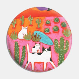 Southwest Desert Cats Pin