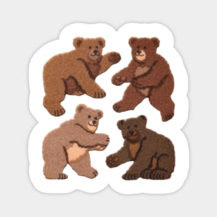 Dancing Bears Vintage Stickers Magnet
