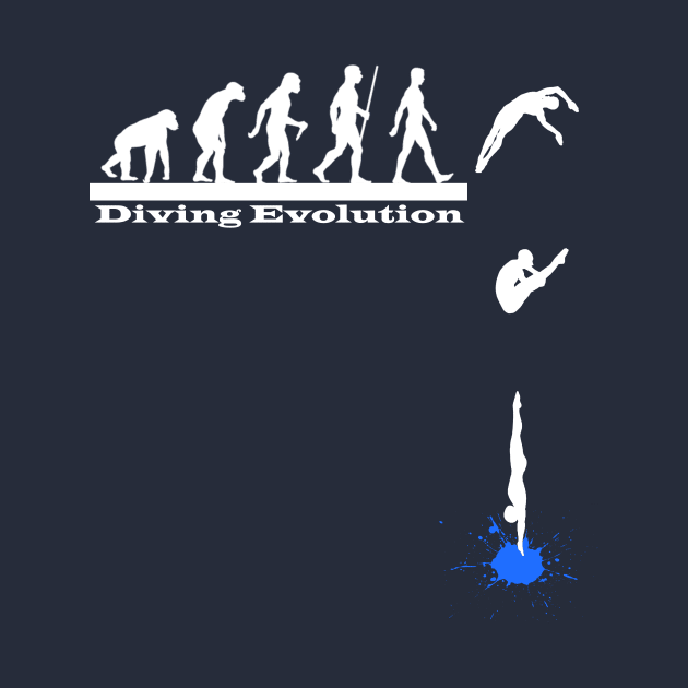 Springboard Diving Evolution Sport Diver Gift by Bezra