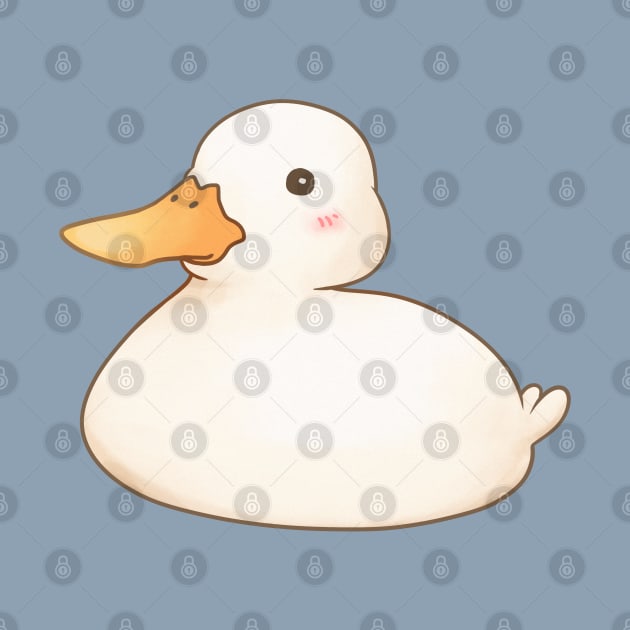 Cute White Duck by Takeda_Art