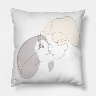 MD kiss - one line art Pillow