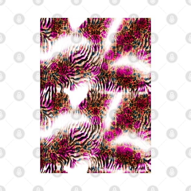 Cute flowers with zebra,leopard skin by ilhnklv