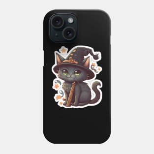 Cute little witchy cat Phone Case