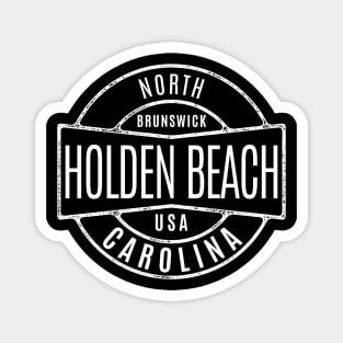 Holden Beach, NC Summertime Vacationing Vintage Badge Magnet