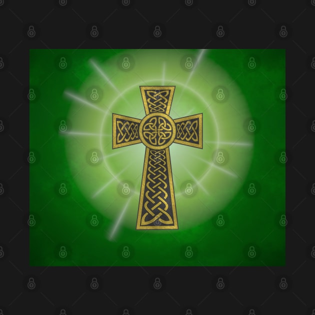 Celtic Cross on a Field of Green by SolarCross