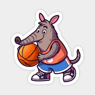 Aardvark Playing Basketball Magnet