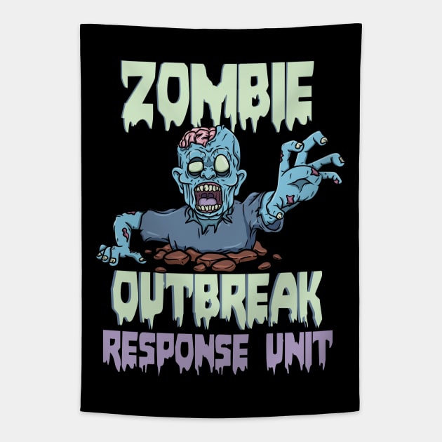 Apocalpyse Zombies Response Team Tapestry by Fresan