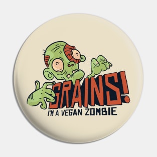 Vegan Zombie Pin