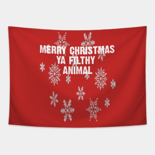 Merry Christmas Ya Filthy Animal Ugly Cheap Xmas Sweater Tapestry