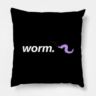 purple worm on a string. Pillow