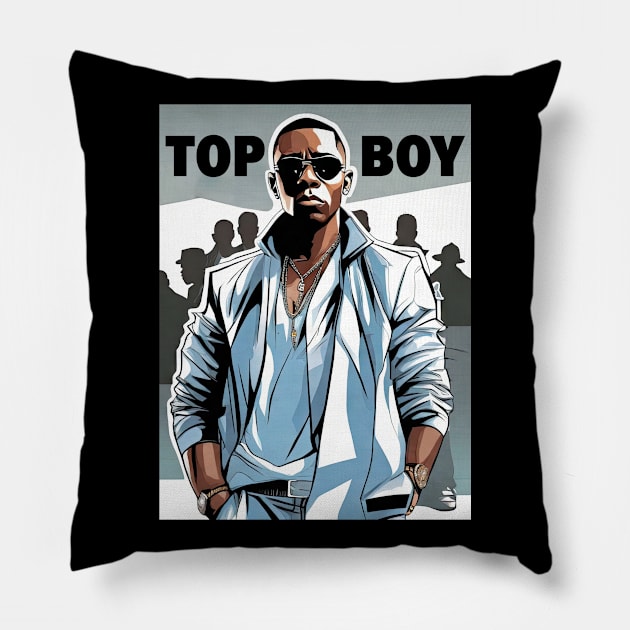 TOP BOY - UK Pillow by Buff Geeks Art