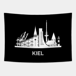 Kiel Skyline, white Tapestry
