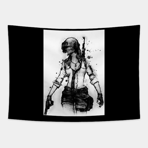 Pubg girl Tapestry by Durro