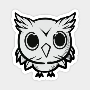 Round owl Magnet