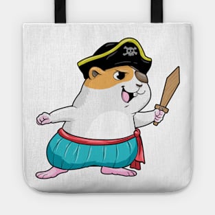 Hamster as a pirate with a sword Tote