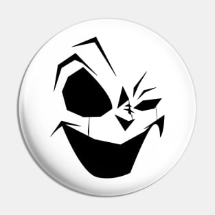 Scary face black white design costume for halloween Pin