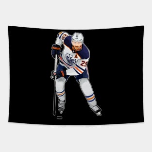 Leon Draisaitl #29 Skates The Puck Tapestry