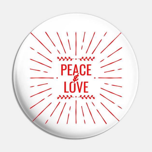 peace and love red design Pin by Superior T-Shirt