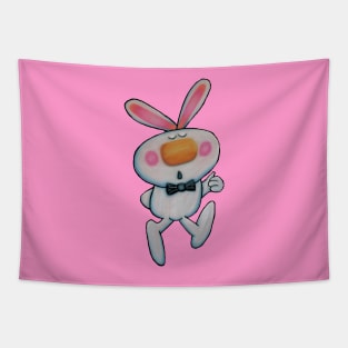 Cute White Bunny Rabbit Thumbs Up Sign Tapestry