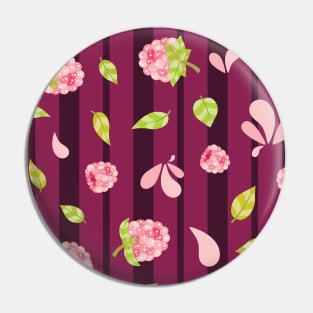 Raspberry Boom Seamless Surface Pattern Design Pin