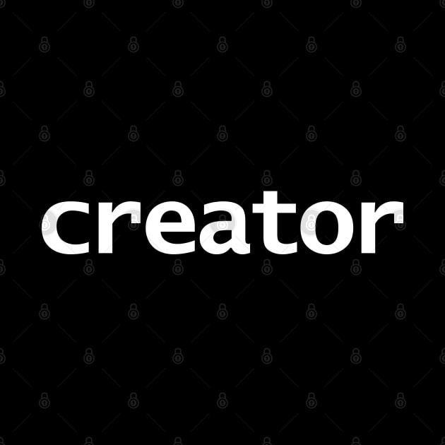 Creator Minimal Typography by ellenhenryart