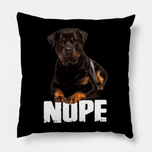 Urban Rottweiler Dog NOPE Tee Triumph for Dog Majesty Admirers Pillow