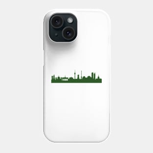 BERLIN skyline in forest green Phone Case