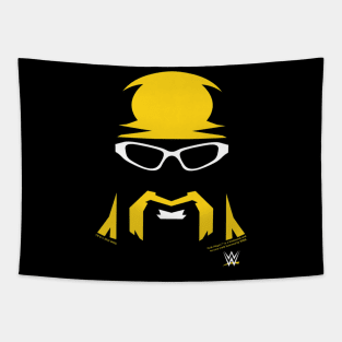 Hulk Hogan Front Portrait Outline Tapestry