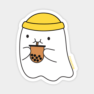 Bubble Tea Ghost Magnet