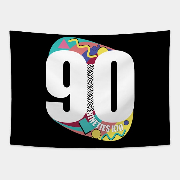 90s Kid - Vintage Nineties Kid Merch Tapestry by WaltTheAdobeGuy