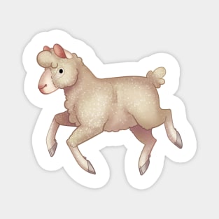 Cozy Sheep (White) Magnet