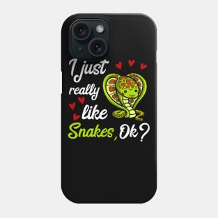 I Just Really Like Snakes Cute Lizard Funny Phone Case