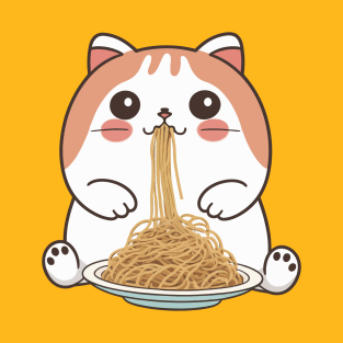 Cat eating spaghetti T-Shirt