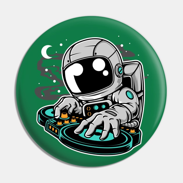 astronaut dj Pin by Mako Design 