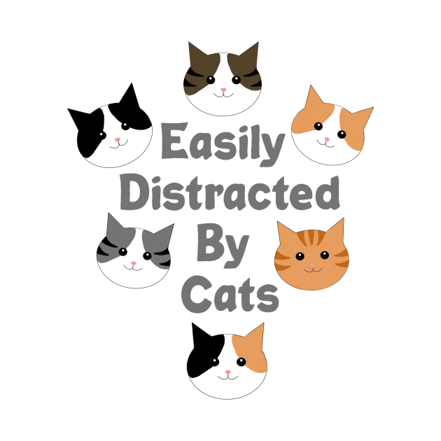 Easily distracted by cats by KaisPrints