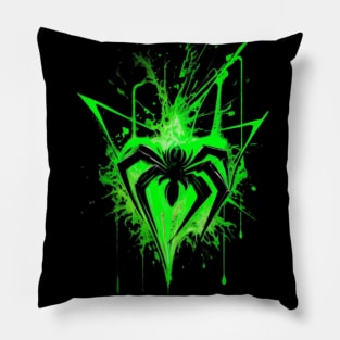 Green Neon Arachnophobia Pillow