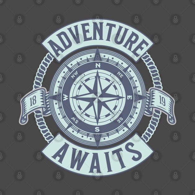 Adventure Awaits Compass by Spearhead Ink