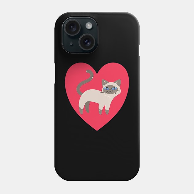 Love Siamese Cats Phone Case by DPattonPD