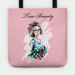 True Beauty with fragrant flowers Tote