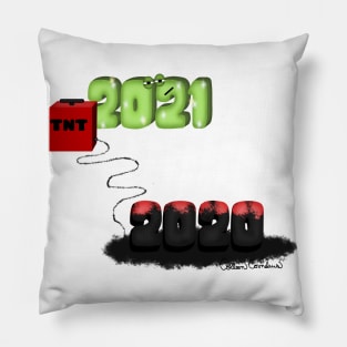 2021 Destroying 2020 Funny Cartoon Pillow