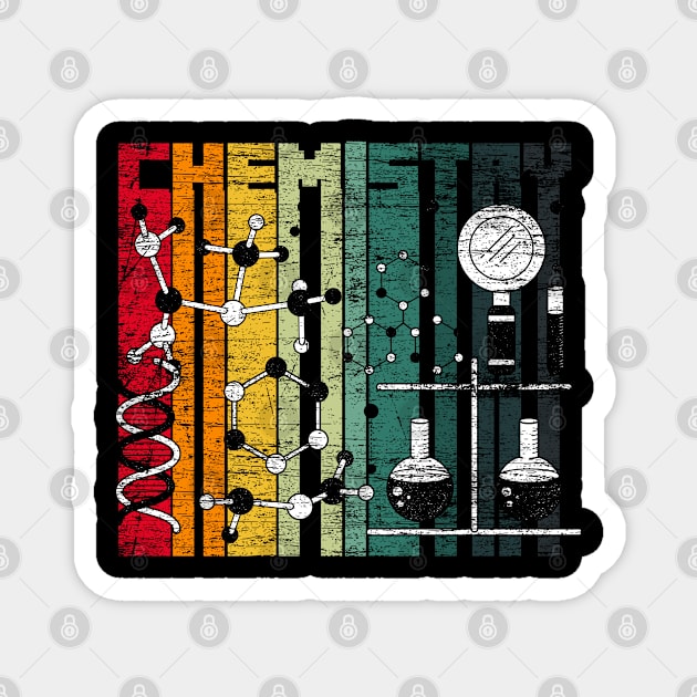 Retro Chemistry Grunge Magnet by ShirtsShirtsndmoreShirts