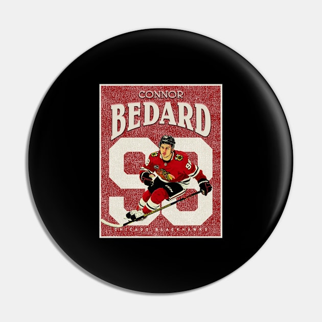 Connor Bedard Chicago Blackhawks Pin by Resatuki