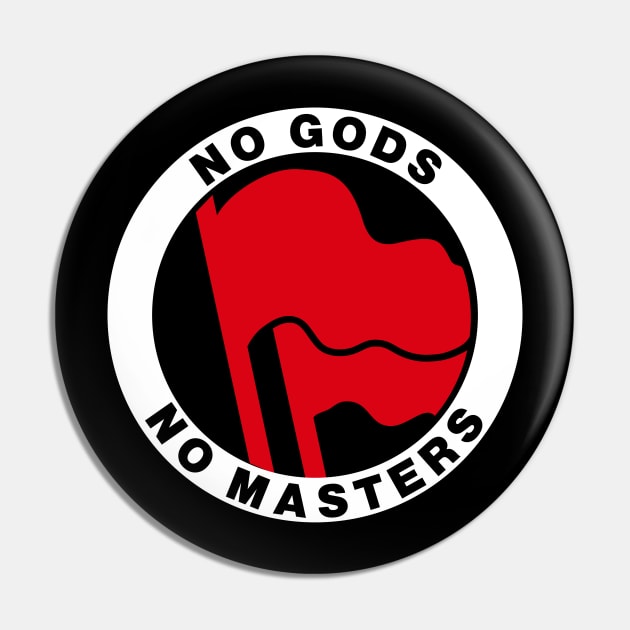 no gods no masters ANTIFA symbol flag Pin by vlada123