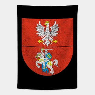 Podlasie Voivodeship // Vintage Look Faded Coat Of Arms Design Tapestry